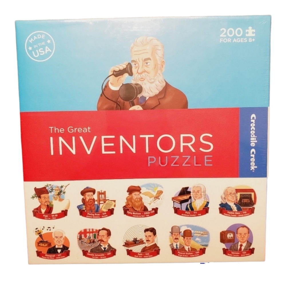 New! Puzzle of 24 Great Inventors 200pc